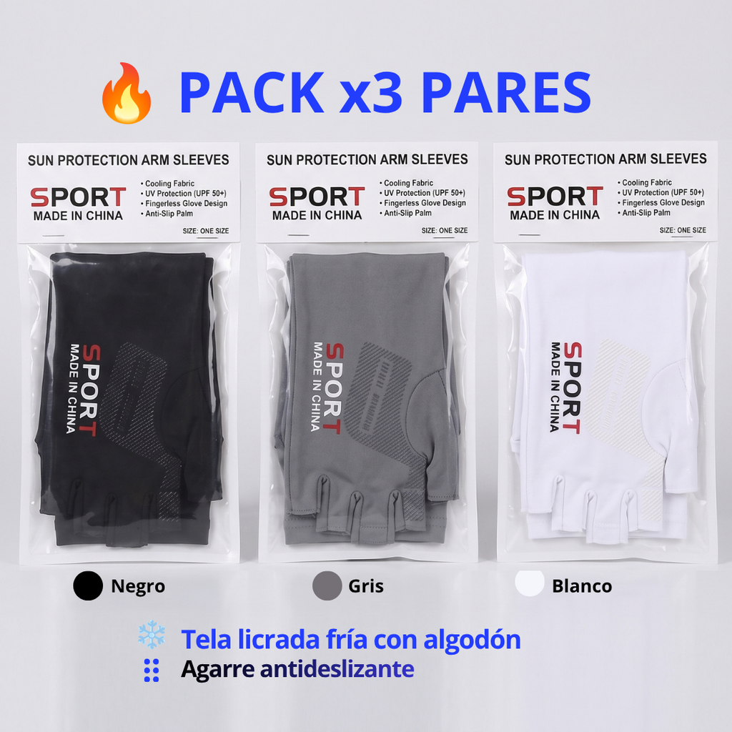 x3 Pares - Mangas Solares Protección UV ☀️🌡️