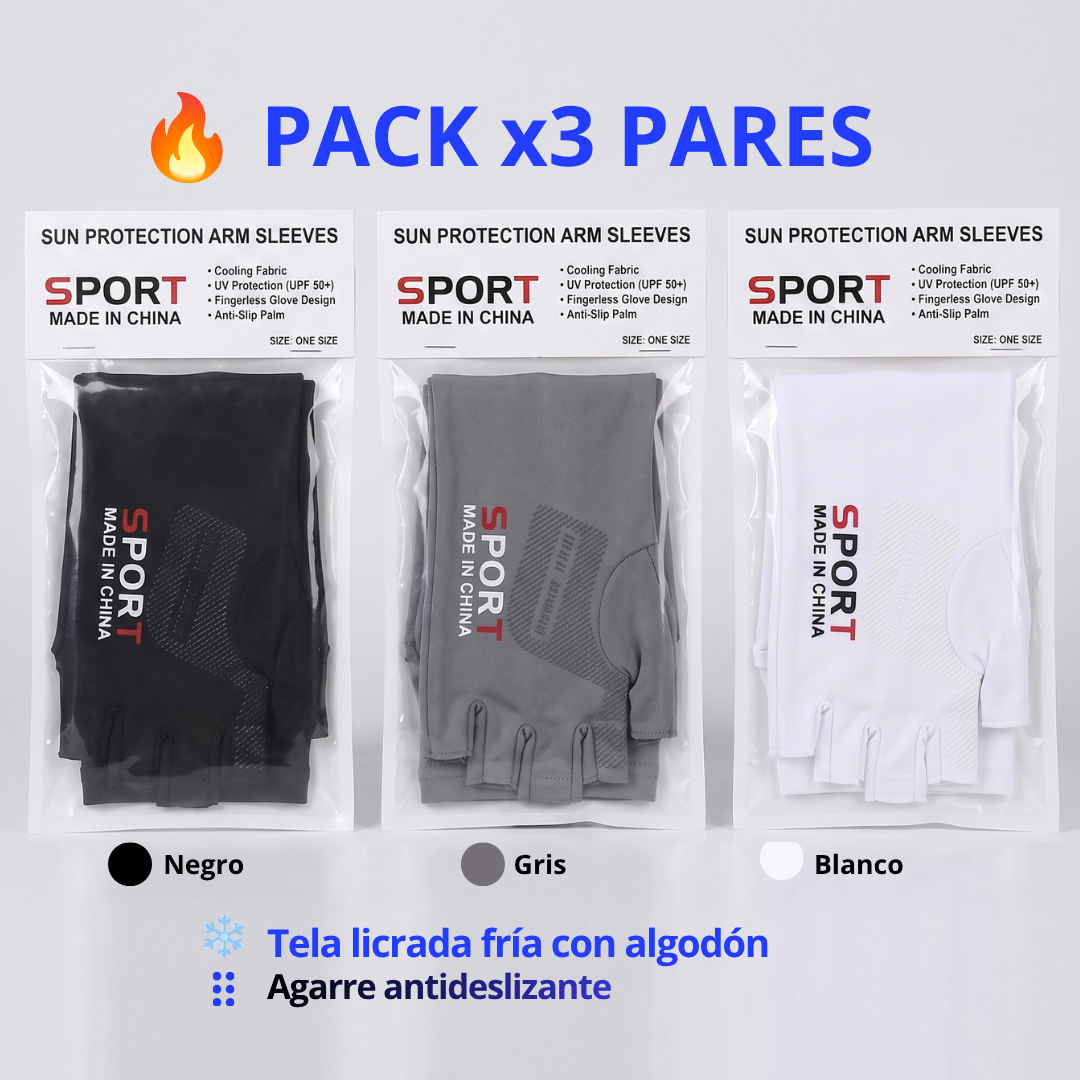 x3 Pares - Mangas Solares Protección UV ☀️🌡️